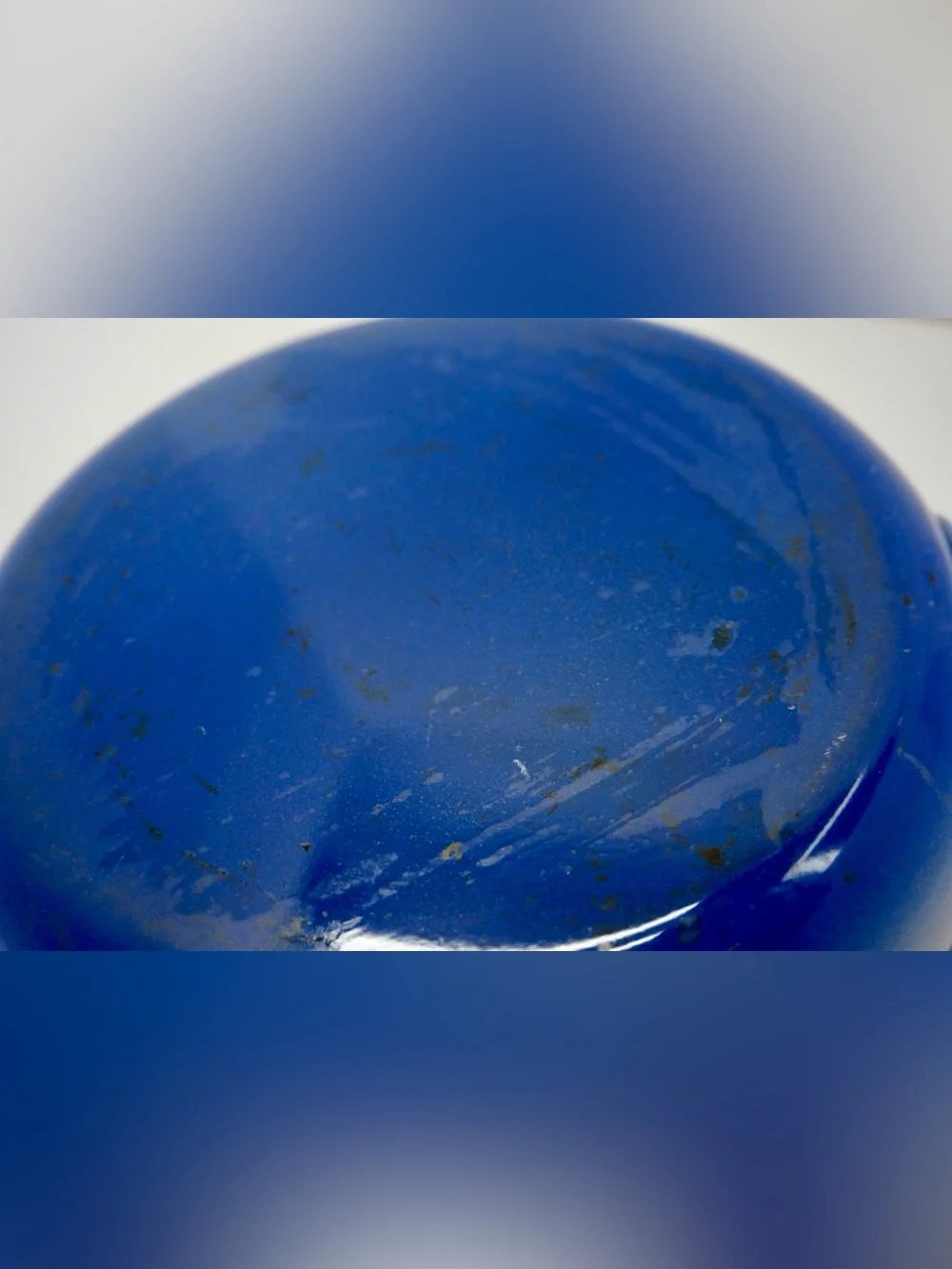 Vintage 1970s Globe-Ware Blue Ombré Enameled Skillet with Lid